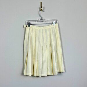 Cream Pleated Skirt